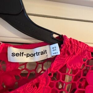 Self-Portrait Vibrant Red Lace Intimate